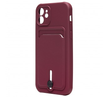 Чехол-накладка - SC304 с картхолдером для "Apple iPhone 12" (bordo) (208645)#2097739