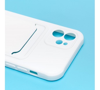 Чехол-накладка - SC304 с картхолдером для "Apple iPhone 12" (white) (208648)#2139730