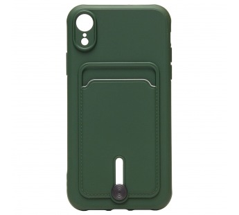 Чехол-накладка - SC304 с картхолдером для "Apple iPhone XR" (dark green) (208676)#1769560