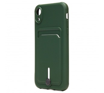 Чехол-накладка - SC304 с картхолдером для "Apple iPhone XR" (dark green) (208676)#1930606