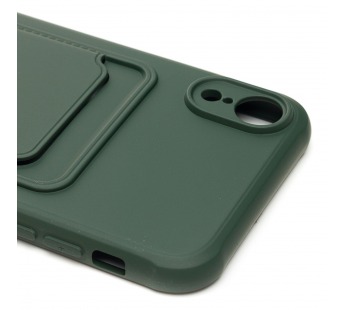 Чехол-накладка - SC304 с картхолдером для "Apple iPhone XR" (dark green) (208676)#1930607