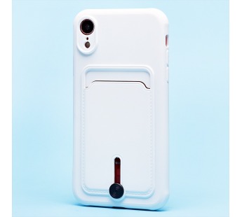 Чехол-накладка - SC304 с картхолдером для "Apple iPhone XR" (white) (208680)#1930612