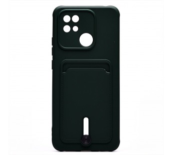 Чехол-накладка - SC304 с картхолдером для "Xiaomi Redmi 10C" (dark green) (208809)#1769508