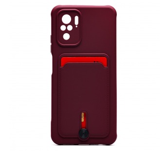 Чехол-накладка - SC304 с картхолдером для "Xiaomi Redmi Note 10/Redmi Note 10S" (bordo) (208776)#1769461