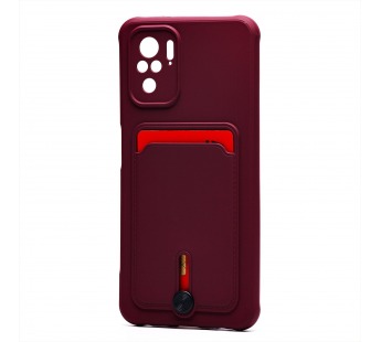 Чехол-накладка - SC304 с картхолдером для "Xiaomi Redmi Note 10/Redmi Note 10S" (bordo) (208776)#2043604