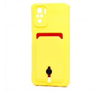 Чехол-накладка - SC304 с картхолдером для "Xiaomi Redmi Note 10/Redmi Note 10S" (yellow) (208780)#2043596