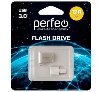 Perfeo USB3.0 128GB M06 Metal Series + TypeC reader#1909889