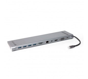 Хаб Type-C - BYL-2003 (HDMI, VGA, USB-C, USBx4, SD/TF CardReader, Ethernet, Jack 3,5 мм,) (g(127306)#2108970