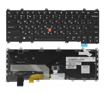 Клавиатура Lenovo ThinkPad X380 Yoga черная c подсветкой#1850394