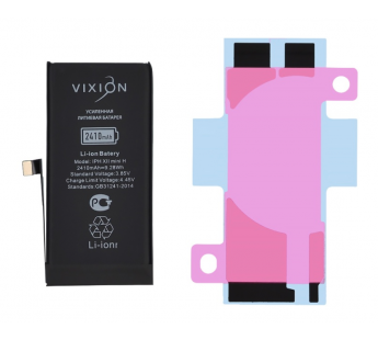 Аккумулятор для iPhone 12 mini (Vixion) усиленная (2410 mAh) с монтажным скотчем#1768474