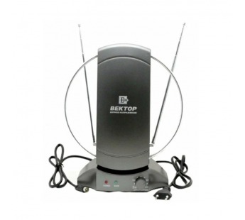 Антенна  комнатная мв+дмв Вектор AR-031, с усилителем#2119441