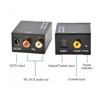 Конвертер вход гн. RCA (Coaxial) + Toslinc - гн.RCA выход#2047887