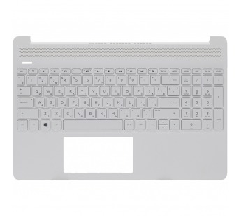 Топ-панель HP 15-dy без подсветки (серебряная с черными клавишами)#1852557