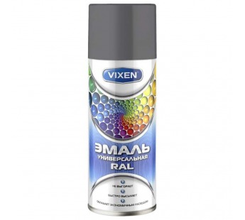 Эмаль универсальная VIXEN графитовый серый( RAL7024), аэрозоль, 520 мл#1774107