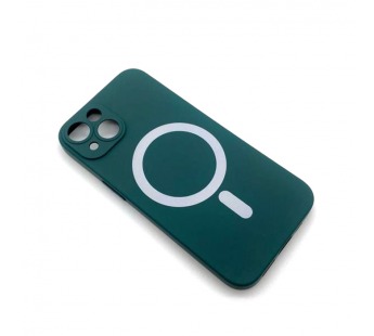 Чехол iPhone 14 Silicone MagSafe Soft Touch Темно-Зеленый#1774238