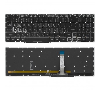 Клавиатура Acer Nitro 5 AN515-45 с RGB-подсветкой (узкий шлейф клавиатуры)#1846679