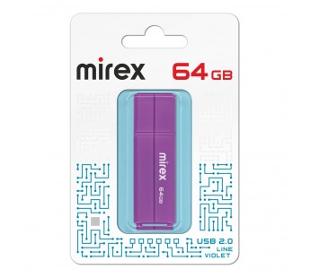 Флеш-накопитель USB 64GB Mirex LINE фиолетовый (ecopack)#1775796