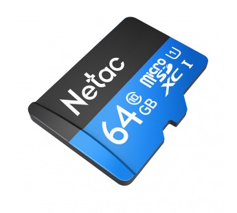 Карта памяти MicroSD 64GB Netac P500 Standard Class 10 UHS-I (90 Mb/s) без адаптера#1786163