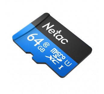 Карта памяти MicroSD 64GB Netac P500 Standard Class 10 UHS-I (90 Mb/s) без адаптера#1786164