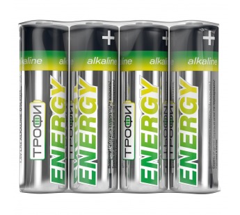Батарейка AA Трофи LR6 ENERGY Alkaline (4) (60/720) (211758)#1776402
