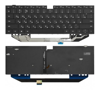 Клавиатура Huawei MateBook X Pro MACH-W29 черная с подсветкой#1848352