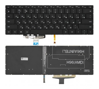 Клавиатура Huawei MateBook 13 HN-W19R черная с подсветкой#1878460