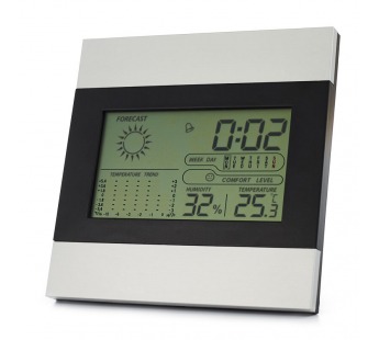 Метеостанция комнатная, с алюминиевой рамкой "Rexant"#2100802