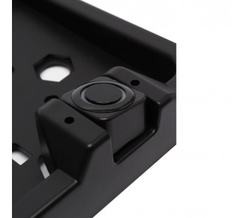                     Рамка для номера с камерой заднего вида 8 диодов + парктроники со звуком (черная)#1780461