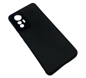 Чехол Xiaomi 12 Lite (2022) Кожа Черный#2073942