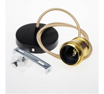 Ретро патрон подвесной E27 (глянцевый золотой), шт#1780433