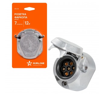 Розетка фаркопа 7 контактов металл. ATE-05 "AIRLINE"#1780911