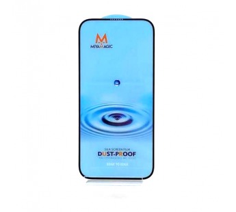 Защитное стекло iPhone 14 Pro MiyaMagic (Пылезащитное) тех упаковка Черное#1783893