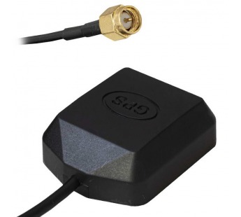 Антенна GPS, Glonass внешняя, 28db RG174 5m SMA-M, чёрная#2061152