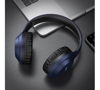 Накладные Bluetooth-наушники Hoco W30 (Bluetooth) синий#1934914