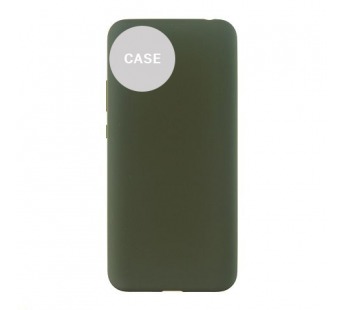 Чехол - накладка  для Samsung A13 5G - пластик+Soft touch однотонный Silicone Case полное покрытие, без лого болотный#1781269