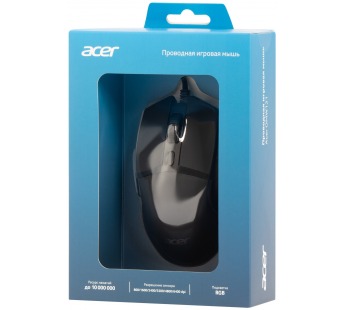 Мышь Acer OMW121 черный оптическая (6400dpi) USB (6but) ZL.MCEEE.00U [25.10], шт#1810639