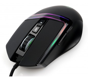 Мышь компьютерная игровая "Gembird" MG-590, USB, 7кн, 6400DPI, RGB, кабель 1,8м, черный#1788234