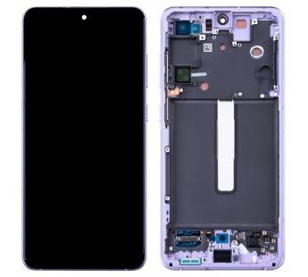 Дисплей для Samsung Galaxy S21 FE (G990B) модуль с рамкой Фиолетовый - OR (SP)#1806163
