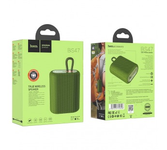 Портативная акустика Hoco BS47 (USB,FM,TF card,AUX) цвет темно-зеленый#2137520