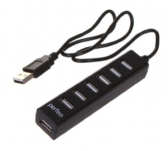Хаб USB Perfeo 7 Port, (PF-H034 Black) чёрный#1816645