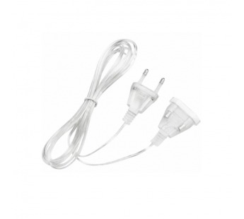 Шнур сетевой для гирлянд 3 м прозрачный ПВХ#2139550