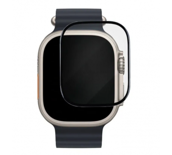 Защитное стекло Apple Watch Ultra 49mm 5D (тех упаковка) Черный#1793789