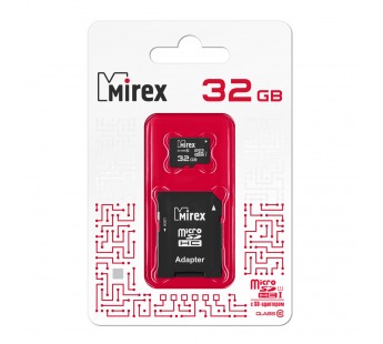Карта памяти MicroSDHC 32GB Class 10 Mirex UHS-I + SD адаптер#1791829