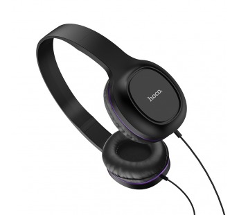 Накладные Bluetooth-наушники HOCO W24 (черно-фиолетовый)#1990519