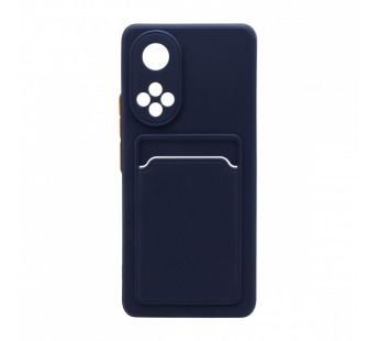 Чехол с кармашком и цветными кнопками для Huawei Honor 50/Nova 9 (001) темно синий#1795318
