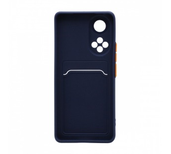 Чехол с кармашком и цветными кнопками для Huawei Honor 50/Nova 9 (001) темно синий#1795319