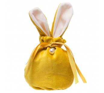 Подарочная упаковка - новогодний мешок с ушами Зайка 02 New Year (10x13cm) (yellow) (211742)#1796108