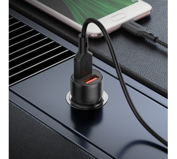 Адаптер автомобильный Borofone Bz19 + кабель Micro USB (2USB/2.4A) черный#1795843