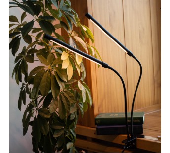 Фито светильник Kurato на прищепке 2 лампы 20Вт, полный спектр, шт#2119677