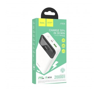 Внешний аккумулятор Hoco J102A PD QC 20000mAh Micro USB/USB*2/USB Type-C (white)(212726)#1862500